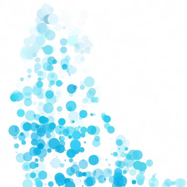 Baloncuklar Çemberi Noktaları Eşsiz Mavi Parlak Vektör Arkaplanı