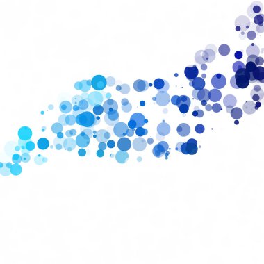 Baloncuklar Çemberi Noktaları Eşsiz Mavi Parlak Vektör Arkaplanı