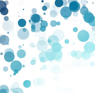 Kabarcıklar benzersiz mavi parlak vektör arka plan