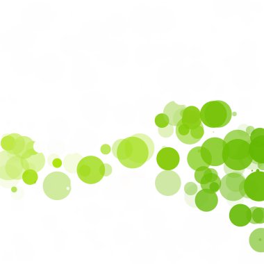 Kabarcıklar daire noktalar benzersiz yeşil parlak vektör arka plan