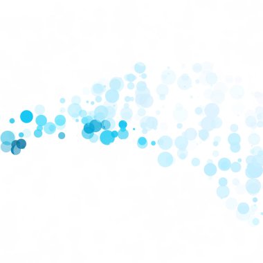 Baloncuklar Çemberi Noktaları Eşsiz Mavi Parlak Vektör Arkaplanı