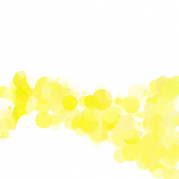 Bubbles Unique Yellow Bright Vector Background — Stock Vector