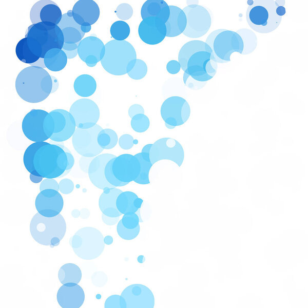 Bubbles Circle Dots Unique Blue Bright Vector Background