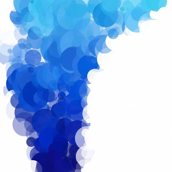 Bulles Cercle Points Unique Bleu Brillant Vecteur Arrière Plan — Image vectorielle