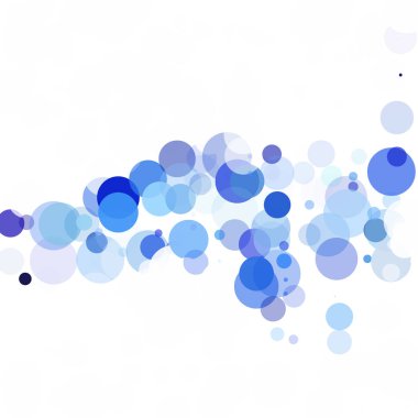 Baloncuklar Çemberi Noktaları Eşsiz Mavi Parlak Vektör Arkaplanı