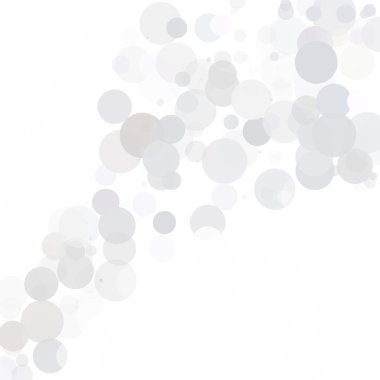 Kabarcıklar daire noktalar benzersiz gri beyaz parlak vektör arka plan