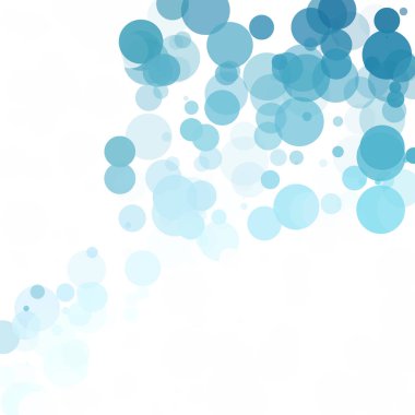 Baloncuklar Çemberi Noktaları Eşsiz Mavi Parlak Vektör Arkaplanı