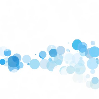 Baloncuklar Çemberi Noktaları Eşsiz Mavi Parlak Vektör Arkaplanı