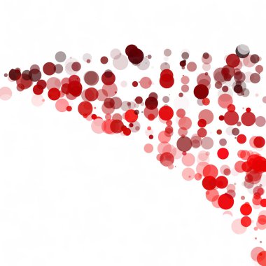 Kabarcıklar daire noktalar benzersiz kırmızı parlak vektör arka plan