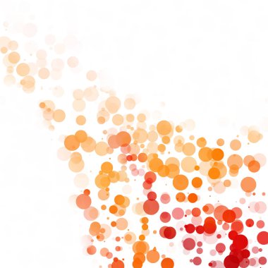 Kabarcıklar daire noktalar benzersiz turuncu parlak vektör arka plan