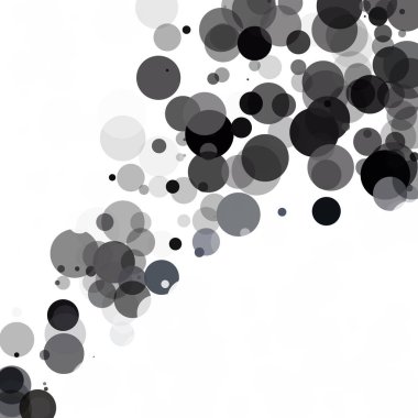 Kabarcıklar daire noktalar benzersiz siyah parlak vektör arka plan