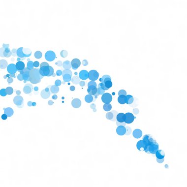 Baloncuklar Çemberi Noktaları Eşsiz Mavi Parlak Vektör Arkaplanı