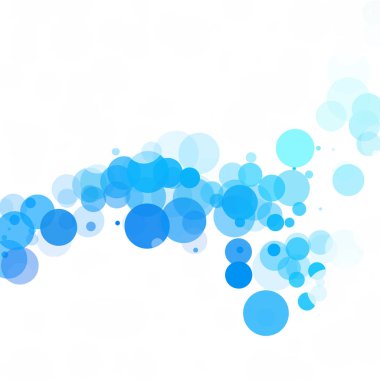 Baloncuklar Çemberi Noktaları Eşsiz Mavi Parlak Vektör Arkaplanı