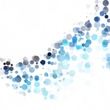 Baloncuklar Çemberi Noktaları Eşsiz Mavi Parlak Vektör Arkaplanı