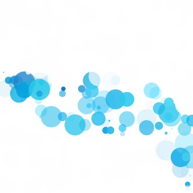Baloncuklar Çemberi Noktaları Eşsiz Mavi Parlak Vektör Arkaplanı