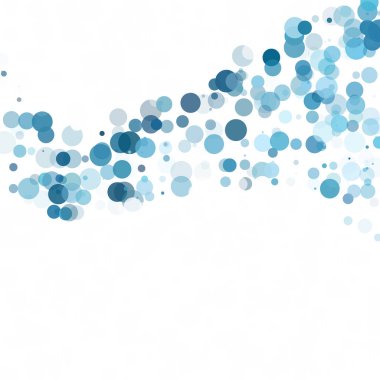 Baloncuklar Çemberi Noktaları Eşsiz Mavi Parlak Vektör Arkaplanı