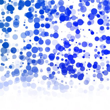 Baloncuklar Çemberi Noktaları Eşsiz Mavi Parlak Vektör Arkaplanı