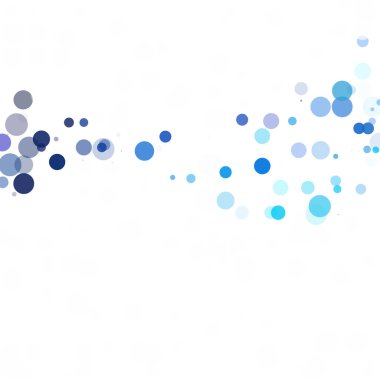 Baloncuklar Çemberi Noktaları Eşsiz Mavi Parlak Vektör Arkaplanı