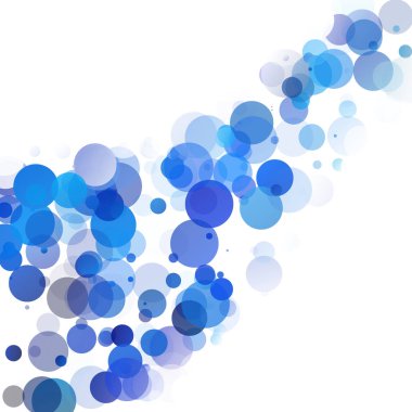 Kabarcıklar benzersiz mavi parlak vektör arka plan