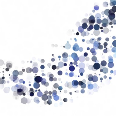 Baloncuklar Çemberi Noktaları Eşsiz Mavi Parlak Vektör Arkaplanı