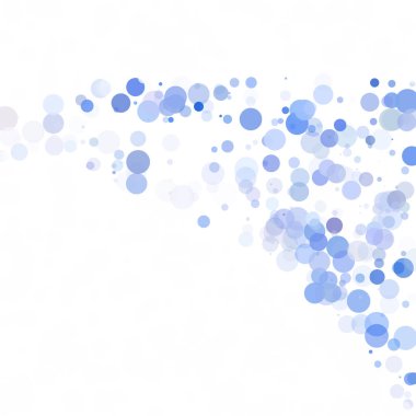 Baloncuklar Çemberi Noktaları Eşsiz Mavi Parlak Vektör Arkaplanı