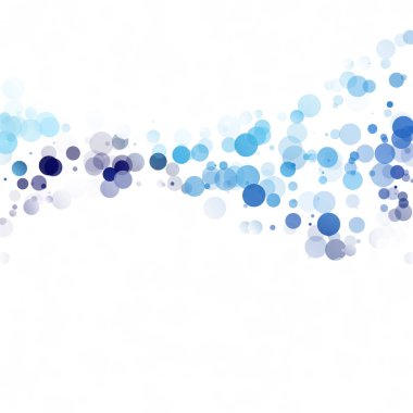 Baloncuklar Çemberi Noktaları Eşsiz Mavi Parlak Vektör Arkaplanı