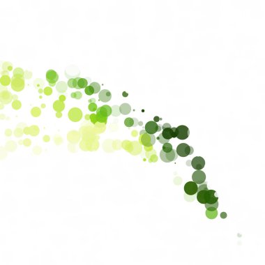 Kabarcıklar daire noktalar benzersiz yeşil parlak vektör arka plan