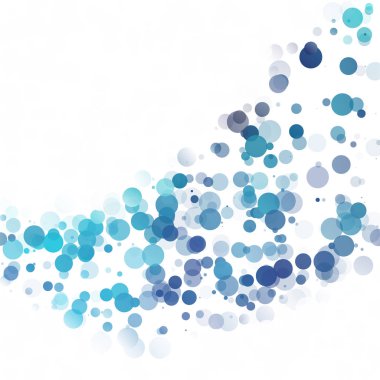 Baloncuklar Çemberi Noktaları Eşsiz Mavi Parlak Vektör Arkaplanı