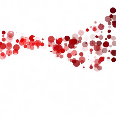 Kabarcıklar daire noktalar benzersiz kırmızı parlak vektör arka plan