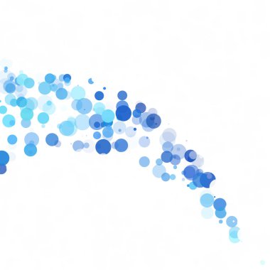 Baloncuklar Çemberi Noktaları Eşsiz Mavi Parlak Vektör Arkaplanı