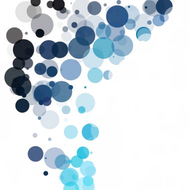 Baloncuklar Çemberi Noktaları Eşsiz Mavi Parlak Vektör Arkaplanı