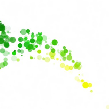 Kabarcıklar daire noktalar benzersiz yeşil parlak vektör arka plan