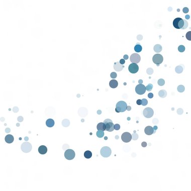 Baloncuklar Çemberi Noktaları Eşsiz Mavi Parlak Vektör Arkaplanı