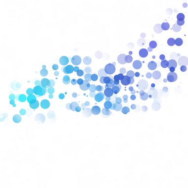 Baloncuklar Çemberi Noktaları Eşsiz Mavi Parlak Vektör Arkaplanı