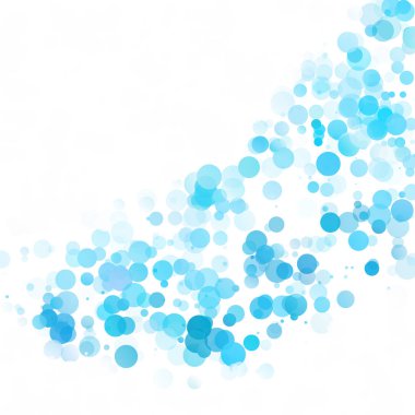 Baloncuklar Çemberi Noktaları Eşsiz Mavi Parlak Vektör Arkaplanı