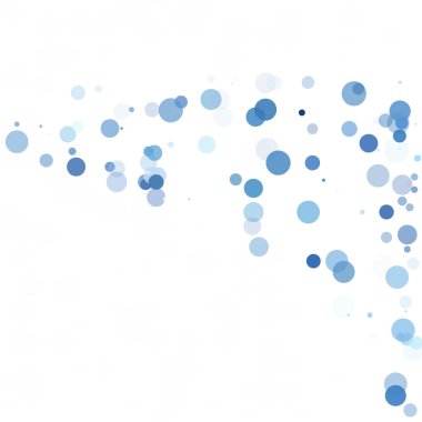 Baloncuklar Çemberi Noktaları Eşsiz Mavi Parlak Vektör Arkaplanı