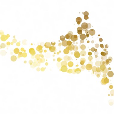 Kabarcıklar daire noktalar benzersiz sarı parlak vektör arka plan