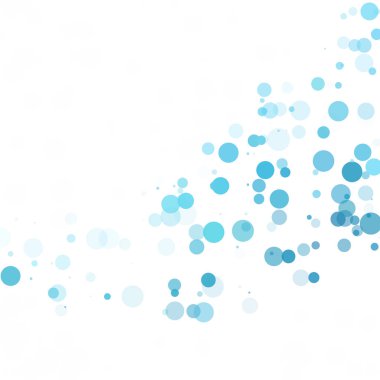 Baloncuklar Çemberi Noktaları Eşsiz Mavi Parlak Vektör Arkaplanı