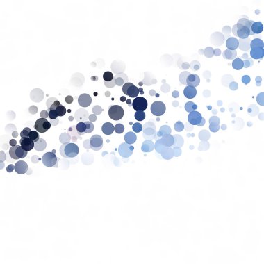 Baloncuklar Çemberi Noktaları Eşsiz Mavi Parlak Vektör Arkaplanı