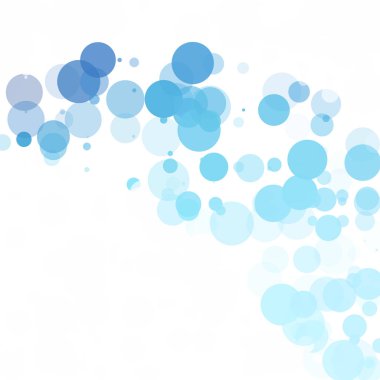 Baloncuklar Çemberi Noktaları Eşsiz Mavi Parlak Vektör Arkaplanı