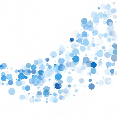 Baloncuklar Çemberi Noktaları Eşsiz Mavi Parlak Vektör Arkaplanı