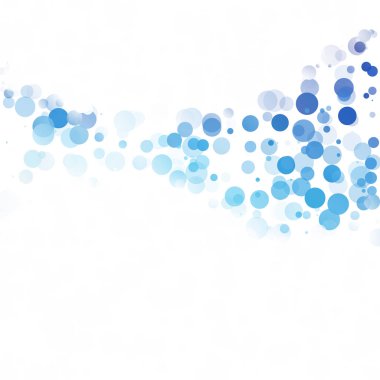 Baloncuklar Çemberi Noktaları Eşsiz Mavi Parlak Vektör Arkaplanı