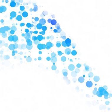 Baloncuklar Çemberi Noktaları Eşsiz Mavi Parlak Vektör Arkaplanı