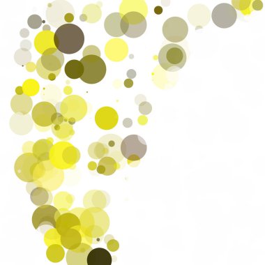 Kabarcıklar daire noktalar benzersiz sarı parlak vektör arka plan