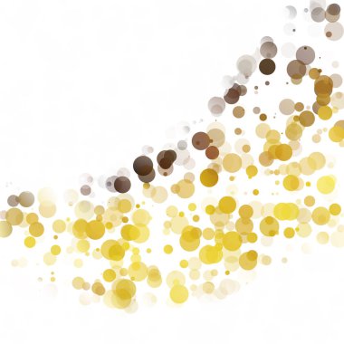 Kabarcıklar daire noktalar benzersiz sarı parlak vektör arka plan