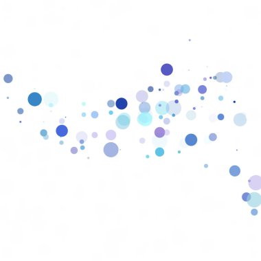 Baloncuklar Çemberi Noktaları Eşsiz Mavi Parlak Vektör Arkaplanı