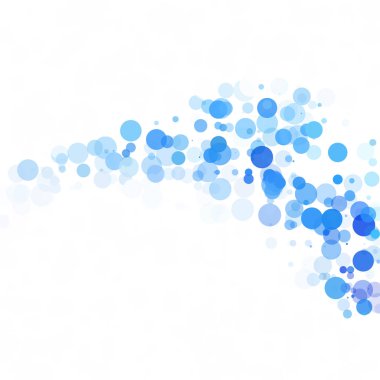 Baloncuklar Çemberi Noktaları Eşsiz Mavi Parlak Vektör Arkaplanı