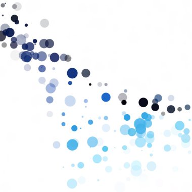 Baloncuklar Çemberi Noktaları Eşsiz Mavi Parlak Vektör Arkaplanı