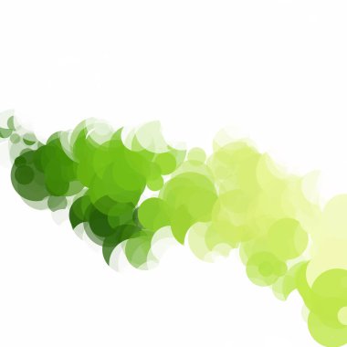 Kabarcıklar daire noktalar benzersiz yeşil parlak vektör arka plan