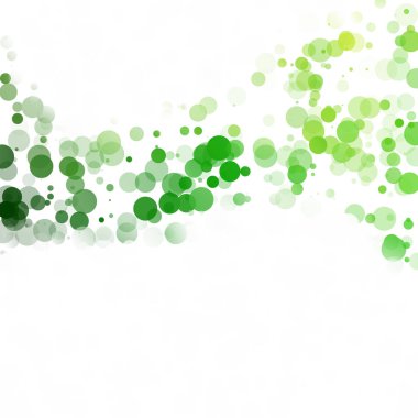 Kabarcıklar daire noktalar benzersiz yeşil parlak vektör arka plan